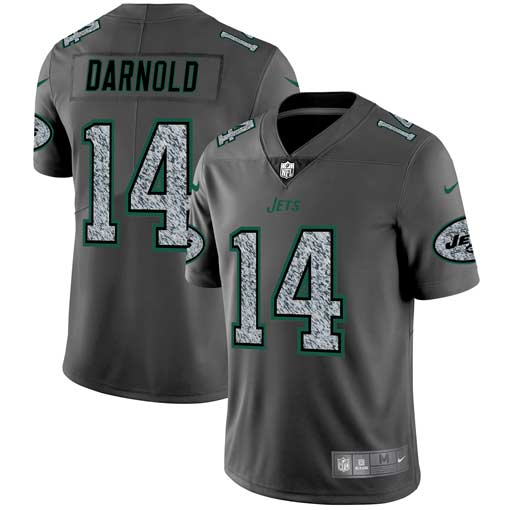 Men's New York Jets #14 Sam Darnold 2019 Gray Fashion Static Limited Stitched NFL Jersey